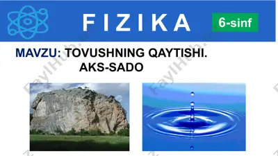 tovushning qaytishi. aks-sado — PPTX