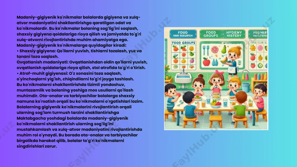 kabi qoidalar mavjud. shuningdek, ovqatlanayotganda saqich chaynash odobsizlik hisoblanadi. 3. kiyinish odobi: kiyinishda saranjom-sarishta bo'lish, joy va vaziyatga mos kiyim tanlash muhimdir. bu nafaqat shaxsiy, balki atrofdagilarga nisbatan hurmatni ham ifodalaydi. 4. so'zlashish odobi: boshqalar bilan muloqotda muloyim, samimiy va hurmat bilan gaplashish, qo'pol so'zlardan saqlanish odobning muhim jihatlaridan biridir. huquqiy savodxonlik shaxsning o'z huquq va majburiyatlarini bilishi, huquqiy tizimdan qanday foydalanishni tushunishi va o'z huquqlarini himoya qila olish qobiliyatidir. bu jamiyatda qonuniylikni ta'minlash, huquqbuzarliklarning oldini olish va fuqarolarning huquqiy madaniyatini oshirishda muhim ahamiyatga ega. o'zbekistonda huquqiy savodxonlikni oshirish maqsadida turli tadbirlar va o'quv dasturlari amalga oshirilmoqda. masalan, "issiqlik elektr stansiyalari" ajda xodimlarning huquqiy savodxonligini oshirish bo'yicha qisqa muddatli o'quv kurslari tashkil etilgan bo'lib, unda fuqarolar va yuridik shaxslar murojaatlari bilan ishlash, korrupsiyaviy holatlarning oldini olish, mehnat huquqi va sud-huquq tizimidagi islohotlar haqida ma'lumotlar berilmoqda. shuningdek, toshkent davlat yuridik universiteti professor-o'qituvchilari farg'ona viloyatidagi umumta'lim maktablarida huquqiy savodxonlik darslarini o'tkazib, o'quvchilarga …