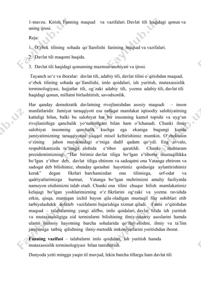 davlat tili va uning maqsadlari — DOCX