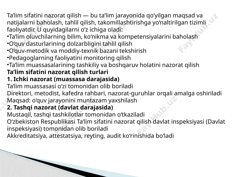 riantlarini tanlab oladi. respublikamizning hozirgi davrdagi ijtimoiy-iqtisodiy rivojlanish tamoyillari jahondagi taraqqiy etgan mamlakatlar qatoridan munosib o’rin olish uchun ma’naviy salohiyatimizni va iqtisodiy qudratimizni yanada oshirish, ularni xxi asr ilmiy-texnika taraqqiyoti talablariga javob beradigan tarzda qayta qurishni talab qiladi. buning uchun yoshlarimiz dunyoqarashini o’zgartirish, ularning bilim va ma’naviyatlarini jahon andozalari darajasiga ko’tarish zarur. bugun jamiyat oldiga: maxsus qobiliyatini ularning mustaqil bilishlarini maqsadga muvofiq ravishda rivojlantirishni vazifa qilib qo’ydi. ana shu vazifalarni hal etishda muammoli ta’lim texnologiyasi yetakchi o’rinni egallaydi. muammoli ta’lim texnologiyasi haqida tushuncha. muammoli ta’lim – bu mantiqiy fikrlash operatsiyasi (tahlil, umumlashtirish) va o’quvchilarning izlanishli faoliyati qonuniyatlarini (muammoli vaziyat, bilishga qiziqish, ehtiyoj) hisobga olib tuzilgan ta’lim va o’qitishning ilgari ma’lum bo’lgan usullarini qo’llash qoidalarining yangi tizimidir. shuning uchun ham muammoli ta’lim ko’proq o’quvchi fikrlash qobiliyatining rivojlanishini, uning umumiy rivojlanish va e’tiqodining shakllanishini ta’minlaydi. didaktikaning barcha yutuqlarini istisno qilmay, balki ulardan foydalangan holda muammoli ta’lim ilmiy bilim va tushunchalarni, dunyoqarashni shakllantirish, …