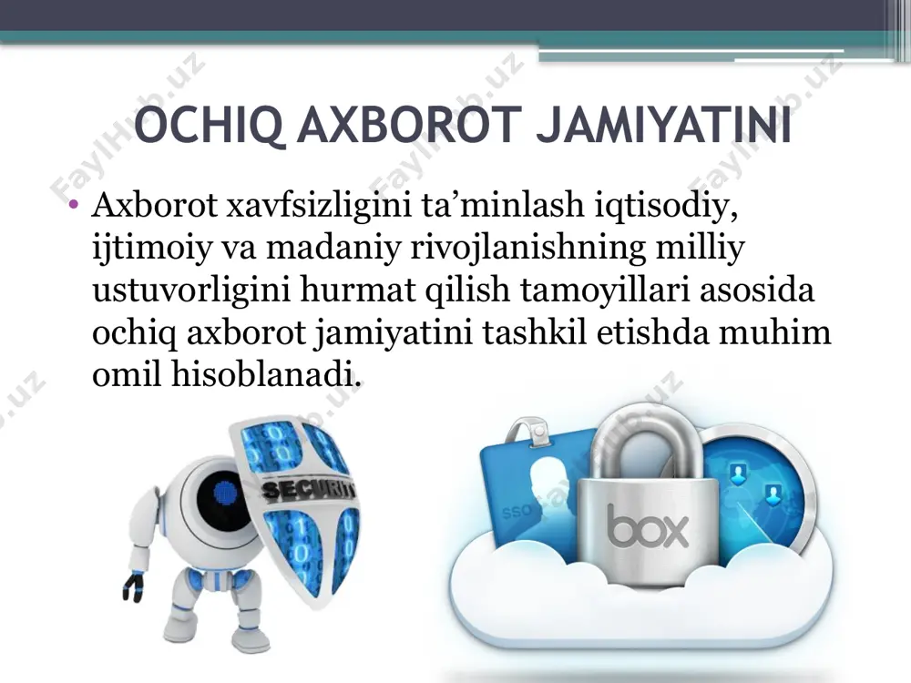 adli ishlar mustaqillik yillarida axborotlashtirish sohasida mamlakatimizda olib borilayotgan tizimli va maqsadli davlat siyosati o'zbekistonda milliy axborot makonini rivojlantirish, axborotlashtirish sohasini isloh qilish, so'z va axborot erkinligini ta'minlashga imkon bermoqda. poytaxtimizdagi xalqaro biznes markazida bo'lib o'tgan "davlat boshqaruvini modernizatsiyalash va jamiyatni demokratlashtirishda zamonaviy axborot-kommunikatsiya texnologiyalarining roli" mavzuidagi xalqaro davra suhbatida ham mazkur sohada amalga oshirilayotgan sa'y harakatlar xususida so'z bordi. o‘zbekiston axborot texnologiyalari mamlakatimizda aktni jadal rivojlantirish uchun davlat va xususiy sektor sa’y-harakatlarini birlashtirish bo‘yicha o‘zbekiston axborot texnologiyalari korxona va tashkilotlari uyushmasi tashkil etildi. ayni paytda o‘zbekiston axborot texnologiyalari bozorining o‘nlab yetakchi kompaniyalari mazkur uyushmaga a’zo bo‘ldi. mobil aloqa bugungi kunda mobil aloqa abonentlari soni 25 million nafardan ortdi. yuzaga kelgan raqobat muhiti internet xizmatlarini taqdim etadigan operator va provayderlar, shuningdek, ushbu tarmoqdan umumiy foydalanish punktlari sonini ko‘paytirish imkonini berdi. global axborot tizimi global axborot tizimidan foydalanuvchilar soni hozir 7,7 million kishidan oshdi, ularning 4,27 million nafari internetdan mobil aloqa …