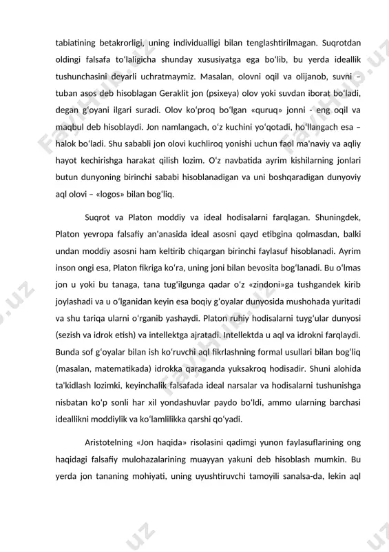 oyili sanalsa-da, lekin aql ichki faolligining in'ikosiga emas, balki kosmos hayotining umumiy qonunlariga bo‘ysunadi. o‘rta asrlar yevropa falsafasi «din cho‘risi»ga aylanib, ong haqidagi masalaga butunlay o‘zgacha nuqtai nazar bilan yondashdi – uni abadiy mavjud bo‘lgan dunyoni, shu jumladan inson va uning jonini yo‘qlikdan yaratgan xudoning yagona dunyoviy asos sifatidagi talqini bilan bog‘ladi. bu ta'limotga binoan inson aqli ilohiy aqlning bir zarrasi sifatida muayyan darajada o‘zini o‘zi bilish, o‘zini o‘zi tahlil qilish qobiliyatiga ega bo‘lsa-da, ongning bu faoliyati tangrini bilish va u bilan muloqot qilishga qaratilgandir. ongning mazkur ob'ektiv-idealistik talqini bilan bir qatorda o‘rta asrlarda ongni «fikrlovchi materiya»dan keltirib chiqargan materialistik an'anada ham uzilish yuz bergani yo‘q. bunday qarashlarga sharq falsafasi (ibn sino, ibn rushd) o‘z ta'sirini ko‘rsatgan yevropalik ayrim faylasuflar duns skot, brabanlik sigerning asarlarida duch kelish mumkin. ong haqidagi tasavvurlarning rivojlanishi. yangi davrda ong haqidagi tasavvurlar ancha kengaydi. r.dekart (1596-1650) ongni tafakkur bilan tenglashtirib, uni umumiyroq tusdagi «ruhiyat» tushunchasidan …
