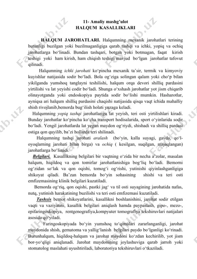 halqum kasalliklari — DOCX