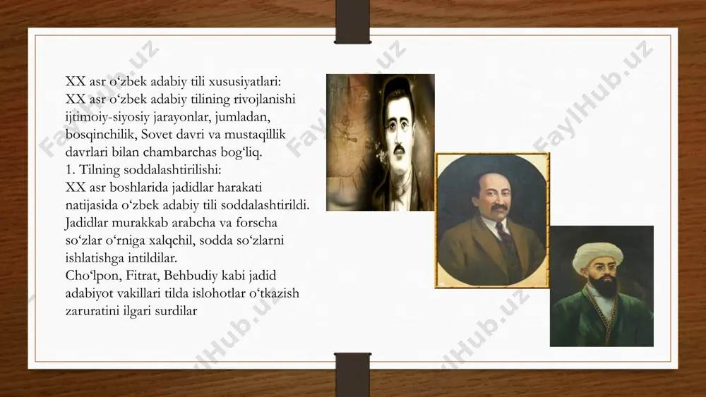 xix va xx asrlar o'zbek adabiy tilining xususiyatlari - Page 5