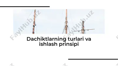 dachiktlarning turlari va ishlash prinsipi — PDF
