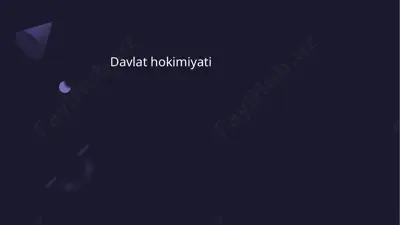 davlat hokimiyati tizimi — PPTX