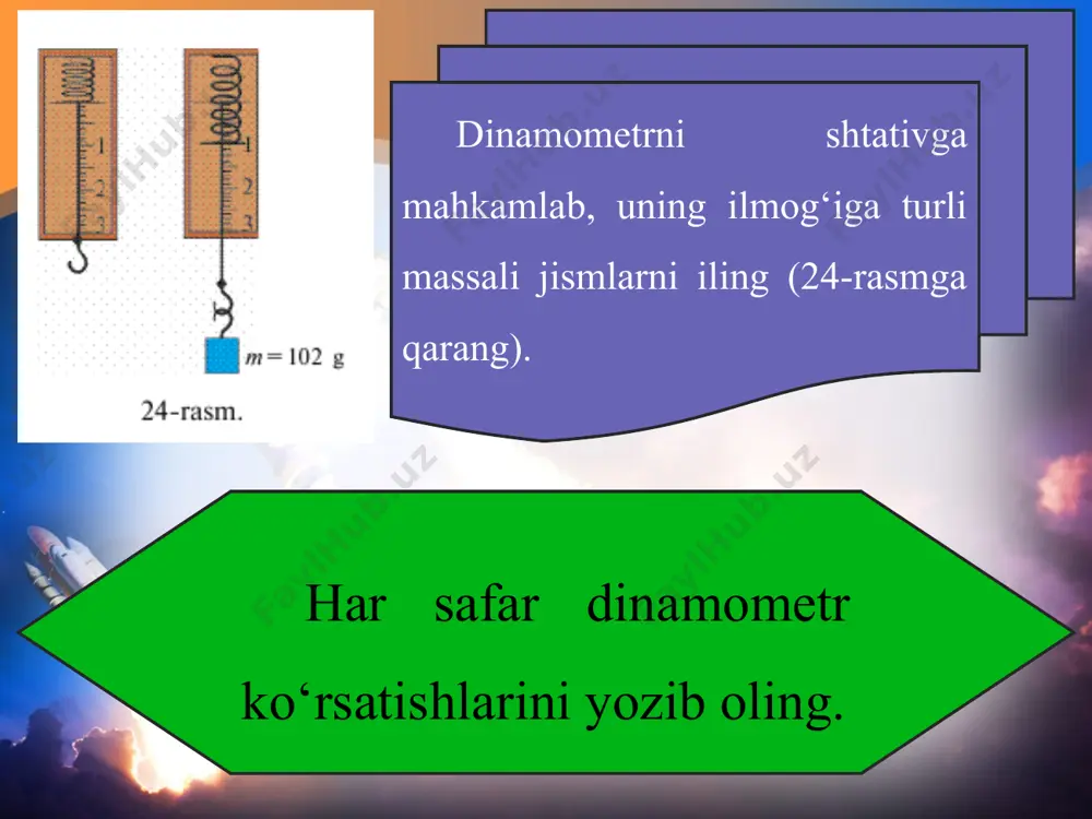 laboratoriya ishi. dinamometr yordamida kuchlarni o‘lchash 6-sinf - Page 4