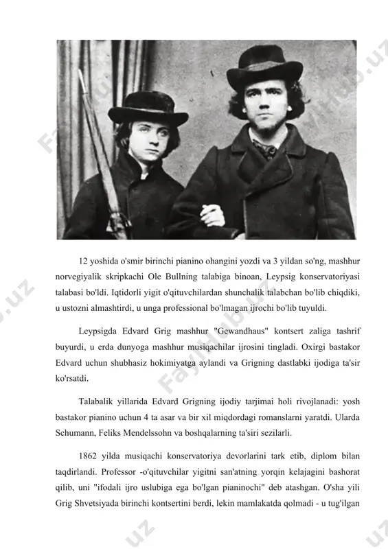 eradan so'ng, musiqachi milliy yulduzdan jahon yulduziga aylandi. edvard grig bergenga mashhur va badavlat odam sifatida qaytdi. u villa trollhaugenga joylashdi va u erda 1907 yilgacha ishladi. tabiat she'riyati va ona vatan folklorlari uni mittilar jarayoni, kobold, solveig qo'shig'i va o'nlab suitalar kabi ko'plab durdonalarga ilhomlantirdi. o'rmonchining qizi - 18 yoshli dagni pedersen - edvard grig "ertalab" musiqasini taqdim etdi. yigirmanchi asrda amerikaning warner bros kompaniyasi bir necha bor animatsiyali filmlarning saundtrekida musiqani ishlatgan. musiqachi do'stlariga yozgan xatlarida norvegiyaning ulug'vor tabiatini batafsil tasvirlab bergan va uning "trollxaugendagi" hayotidagi qo'shiqlari mintaqaning o'rmonli tog'lari va tez daryolari madhiyasidir. edvard grig villani yopmaydi: keksa musiqachi muntazam ravishda evropaga borib, u erda konsert beradi va zallarni yig'adi. muxlislar uni pianinochi va dirijyor sifatida ko'rishadi, u xotiniga hamrohlik qiladi, o'nlab qo'shiqlar va romanslar to'plamlarini nashr etadi. ammo barcha gastrol safarlari er yuzidagi sevimli joy trollhaugenga qaytish bilan tugaydi. 1888 yil boshida edvard grig leypsigda uchrashdi. …