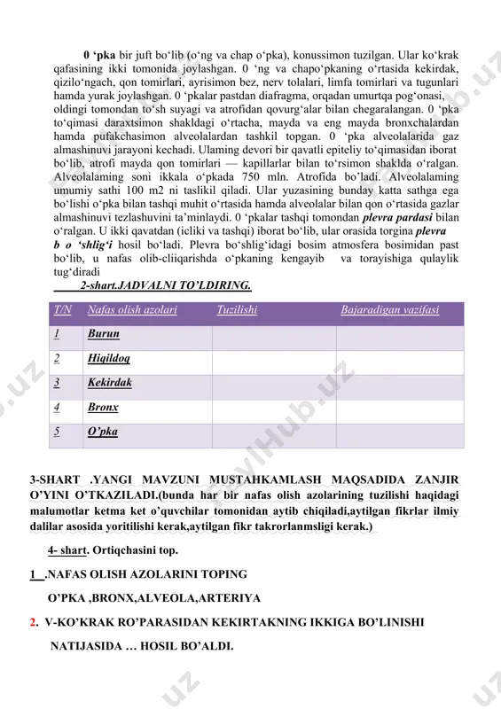 nafas olish azolarining tuzilishi - Page 5