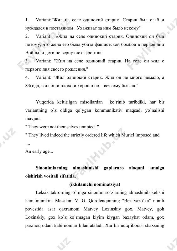 leksik takror va gapda nutqning aktual bo`linishi - Page 3