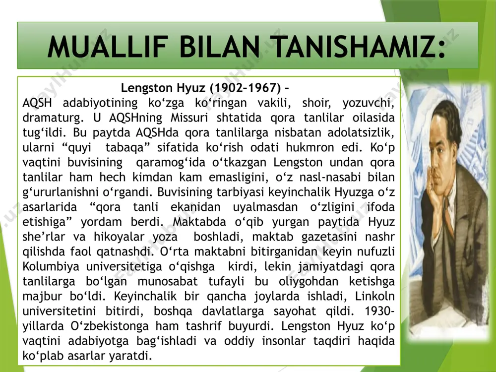 eslab yurasan!ayol uyiga yetib kelgach, bolani ichkariga kiritdi. kiraverishda kichikkina oshxona joylashgan edi, ayol chiroqni yoqdi va eshikni ochiq qoldirdi. bola qo‘shnilarnikidan eshitilayotgan ovozlar, kulgilarni bemalol eshita olardi. ba’zi qo‘shnilarning eshigi ularniki kabi ochiq edi,demak, bola bu ayol bilan yolg‘iz emas. ayol haligacha bolaning kiyimidan ushlagan ko‘yi oshxona o‘rtasida turardi. – isming nima o‘zi, bolakay? – rojer. – demak, rojer, hozir rakovina oldiga borib, yuzingni yaxshilab yuvasan. nihoyat, ayol bolani qo‘yib yubordi. rojer bir ochiq eshikka, bir ayol tomonga, keyin yana ko‘cha eshigiga qaradi-da, beixtiyor yuvinish uchun yo‘l oldi. issiq suv tushguncha biroz kutib tur, – dedi ayol, –mana, toza sochiq. – meni politsiyaga topshirasizmi? – so‘radi bola yuzini yuvayotib. rojer nima uchun ochiq eshik – ko‘cha tomonga emas, yuvinish uchun yo‘l oldi? rojer nega: “meni politsiyaga topshirasizmi?” – deb so‘radi? nima uchun uning xayoliga bunday ﬁkr keldi deb o‘ylaysiz? savol! – qo‘rqmay yuvinaver, bunaqa kir holingda sen bilan ko‘chaga …