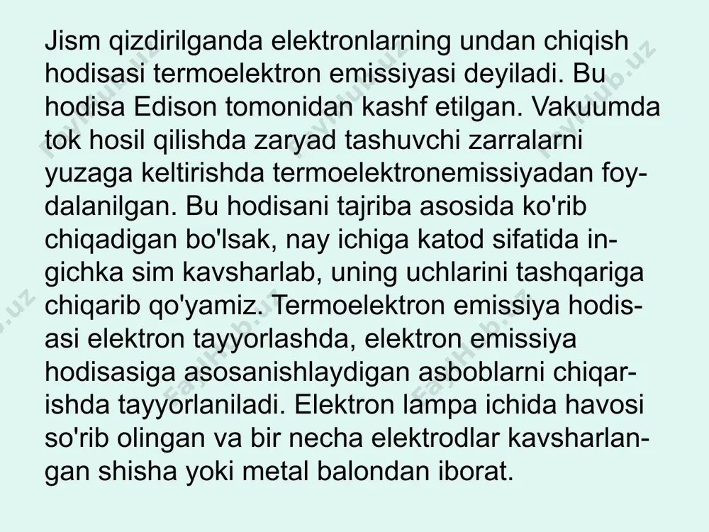 vakuumda elektr toki. lorens kuchi - Page 5