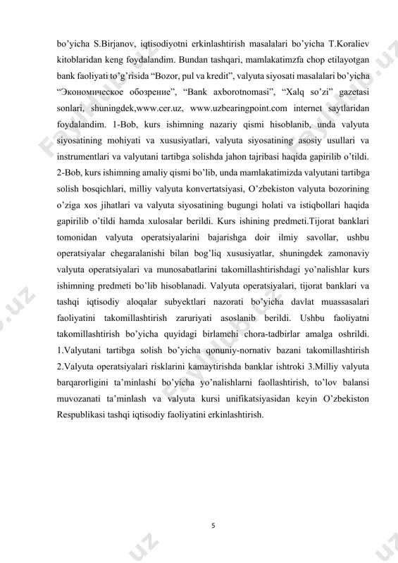 iyasi, valyuta cheklashlari, valyuta subsidiyasi, valyuta pariteti, valyuta rezervlari, devalvatsiya, revalvatsiya va b.dan tashkil topadi. mamlakatda v.s.ni hukumat, markaziy bank, markaziy moliya muassasalari amalga oshiradi. jahon miqyosida v.s.ni xalqaro valyuta — moliya tashkilotlari (xalqaro valyuta fondi, xalqaro banklar) olib boradi. uni amalga oshirish davriga koʻra, joriy v.s. va uzoq muddatli v.s. kabi kurinishlari bor. joriy v.s.da valyuta bozori holati oʻzgarishlari (konʼyukturasi), deviz va diskont siyosati, valyuta zaxiralari yordamida tartibga solinadi va bu siyosat toʻlov balansi tengligini taʼminlashga xizmat qiladi. uzoq muddatli v.s. valyuta mexanizmi, valyutalar kursi va pariteti, xalqaro hisob-kitoblar tartibini oʻzgartirish maqsadlarini koʻzlaydi. birinchi muammo. valyuta munosabatlari tarixida ikki model ma'lum - "shok" modeli va yetarli shart-sharoitlar yaratilishiga qarab valyuta ayirboshlanishiga asta-sekin o’tish modeli. birinchisi volyuntaristik (turkiya, sharqiy yevropa davlatlari, rossiya) variant bo’lib, milliy valyuta kursining pasayishi, rasmiy oltin-valyuta zahiralarining kamayishi bilan xususiyatlidir. chunki, xorijiy valyutaga bo’lgan talab oshib boradi. bunday devalvatsiya importni qimmatlashtiradi, bu esa o’z navbatida inflyatsiyani …