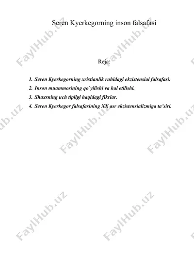 seren kyerkegorning inson falsafasi — DOC