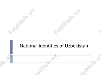 national identities of uzbekistan — PPTX