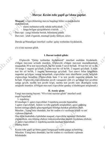 kesim tobe gapli qo'shma gaplar. — DOC