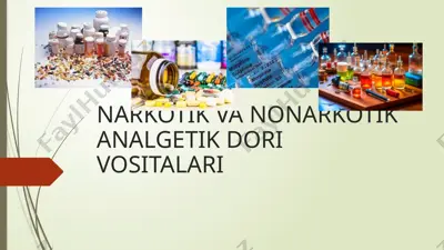 narkotik va nonarkotik analgetik dori vositalari — PPTX