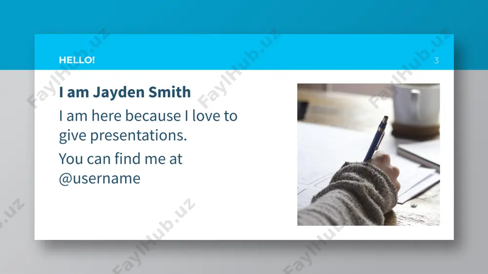 an find me at: @username user@mail.me ‹#› thanks! credits special thanks to all the people who made and released these awesome resources for free: presentation template by slidescarnival photographs by unsplash diverse device hand photos by facebook design resources ‹#› presentation design this presentation uses the following typographies and colors: titles: montserrat body copy: source sans pro you can download the fonts on these pages: https://www.fontsquirrel.com/fonts/montserrat https://www.fontsquirrel.com/fonts/source-sans-pro sky blue #00bef2 / navy blue #25516c you don’t need to keep this slide in your presentation. it’s only here to serve you as a design guide if you need to create new slides or download the fonts to edit the presentation in powerpoint® ‹#› extra resources for business plans, marketing plans, project proposals, lessons, etc 2. timeline ‹#› dec nov oct sep aug jul jun may apr mar feb jan blue is the colour of the clear sky and the deep sea …