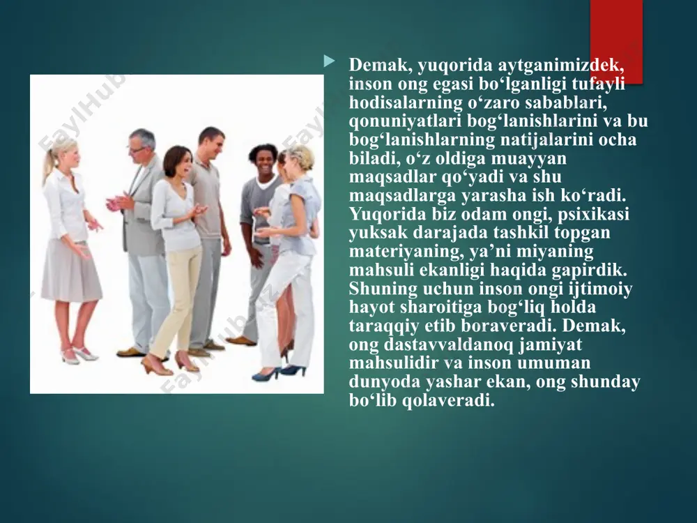 shqalar. uchinchidan, ishlab chiqarish maishiy madaniyatni shakllantiradi. oddiygina misol. dastlabki ibtidoiy odamlarning ovqat tayyorlashi bilan hozirgi zamon ovqat tayyorlash texnologiyasi tubdan farq qiladi. ishlab chiqarish ehtiyojlarni shakllantirar ekan, o’z navbatida ehtiyojlar ham ishlab chiqarishga ta’sir etadi: 1.ehtiyojlar yaratuvchanlik faoliyatini sababi va aniq yo’nalishiga asos bo’ladi. 2.inson ehtiyojlarining miqdor va sifat jihatdan tez o’zgarishi ishlab chiqarishni unga moslashishiga undaydi. 3.ehtiyojlar avangardlik rolini o’ynaydi, pastdan yuqoriga intiladi. butun iqtisodiyot tarixini ma’lum bir ma’noda extiyojlarni shakllanishi tarixi tarzida ko’rish mumkin. hozirgi zamon tsivilizatsiyasi darajasiga ehtiyojlar va ishlab chiqarishning bir-biriga ta’siri asosida erishilgan. jamiyatning sotsial-iqtisodiy taraqqiyoti ehtiyojlarning yuksalib borishi iqtisodiy qonunida o’z ifodasini topadi. bu qonun ishlab chiqarish va madaniyat rivojlanishi bilan inson extiyojlarining yuksalib borishini, uning miqdori o’sib, tarkiban yangilanib borishini ifodalaydi. ehtiyojlarni o’zgarishini o’rganish maqsadida statistikada iste’mol tovarlarini asosan uch guruhga bo’lib o’rganiladi: a) oziq - ovqat mahsulotlari; b) nooziq - ovqat tovarlari; v) uzoq muddat foydalaniladigan tovarlar. image3.jpeg image2.jpeg