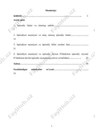 iqtisodiyot fanlari kurs ishi — DOCX