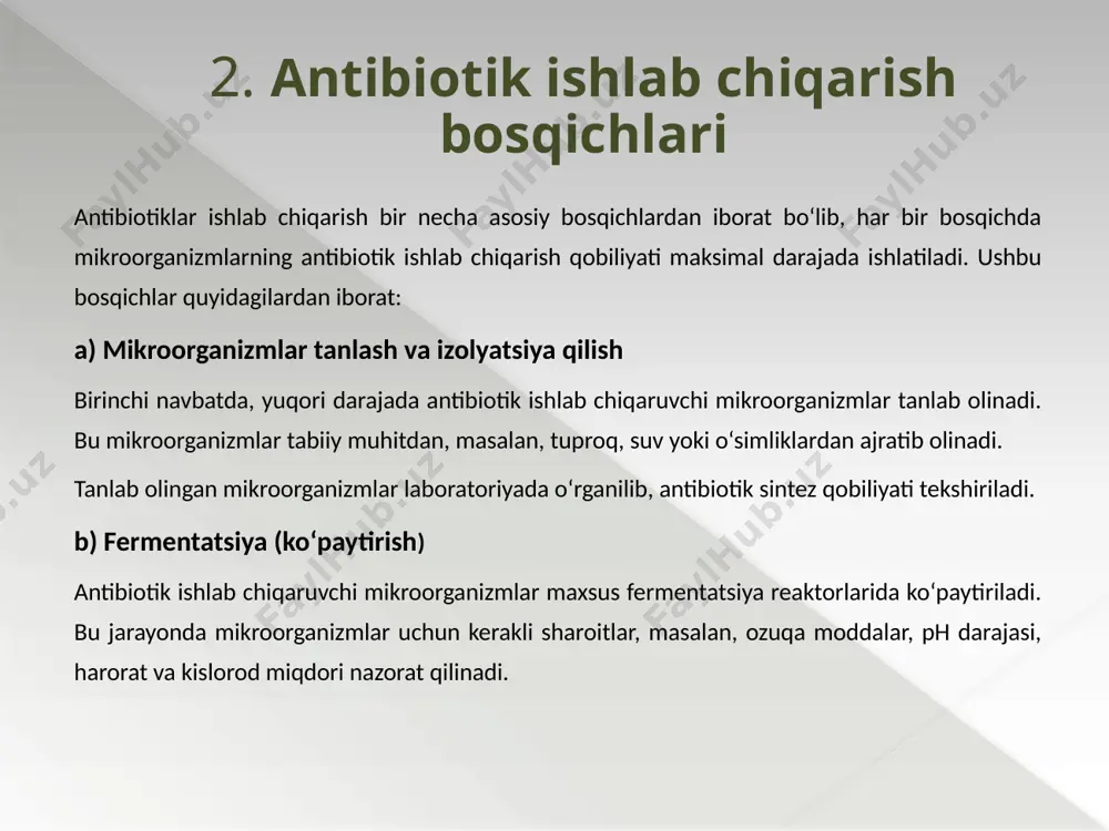 mikroorganizmlardan antibiotik olish - Page 5