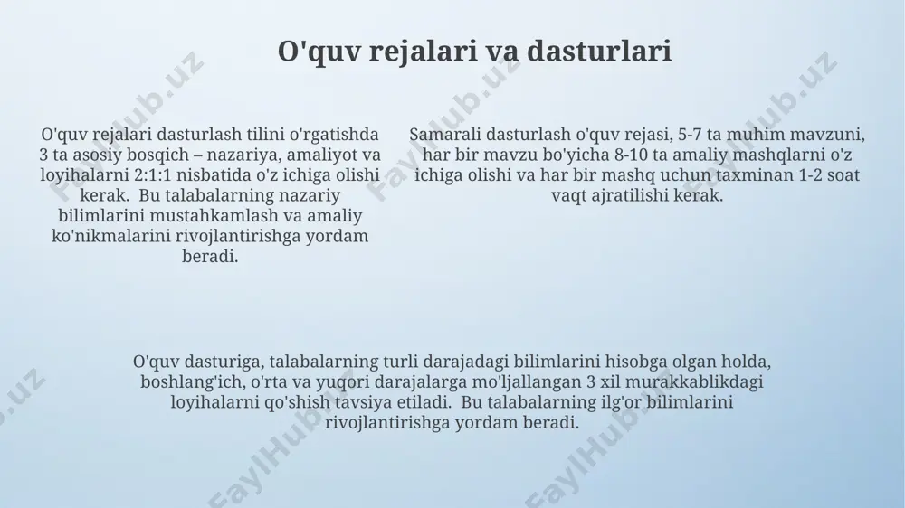 dasturlash tillari boʻlimini oʻqitish metodikasi - Page 5