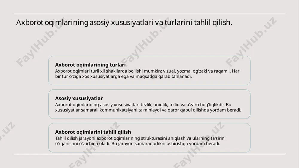 axborot oqimlari: asosiy tushunchalar - Page 5