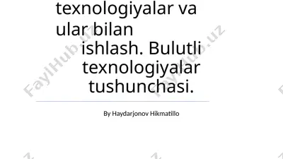 bulut texnologiyalari — PPTX
