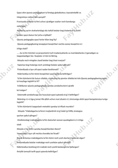 qiyosiy pedagogika va uning nazariy bosqichlari — DOCX