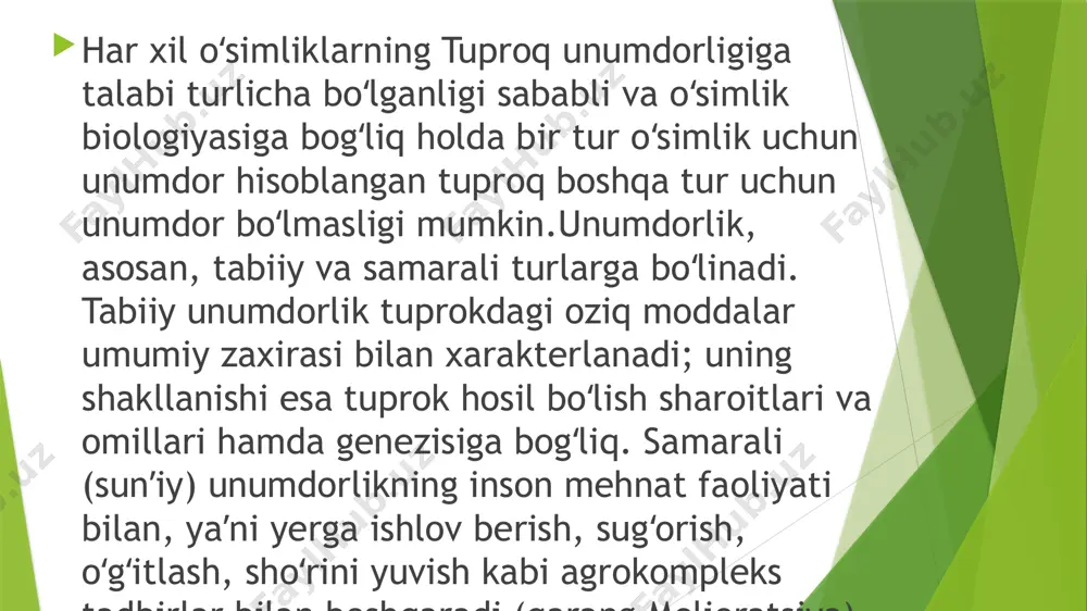 tuproq gumusi va unumdorligi - Page 5