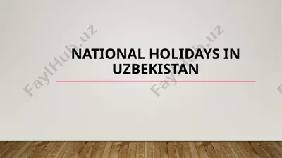 national holidays in uzbekistan — PPTX