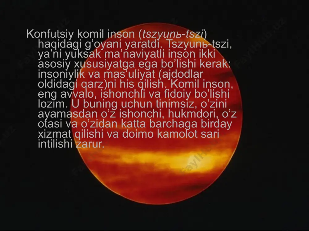 rinchi xanь podshohi lyu ban shaxsan o’zi konfutsiy ibodatxonasida unga atab «tay-lyao» (xitoyda eng oliy qurbonlik – qo’y, xo’kiz va cho’chqa) uchlik qurbonligi keltiradi. mana shu asrdan boshlab konfutsiy nomi xitoyda ilohiylashtirildi va unga atab muntazam qoidalar asosida qurbonliklar qilinadigan bo’ldi. xanь sulolasi davrida konfutsiyga knyazlik unvoni berildi. x-xiii asrlarga kelib, sun sulolasi davrida unga imperatorlik unvoni, otasiga esa knyazlik unvoni berildi. keyinroq yuanь va min sulolalari (xiii-xiv asrlar) davrida unga yana ham yuksakroq daraja – «haqiqiy donishmand», «millatlarning buyuk ustozi» unvonlari berildi. xitoyning deyarli barcha shaharlarida konfutsiyga atab qurilgan ibodatxonalar paydo bo’ldi. bunday ibodatxonalar soni mingga yaqin edi. dastlabki paytda ibodatxonaning qurbonlik qilinadigan joyida oddiygina konfutsiy nomi yozilgan lavha osilgan edi. xitoyga buddizm kirib kelgach, lavha o’rnini endi konfutsiyning haykali egalladi. tsuyfudagi ibodatxonadan boshqa hammasi bir xil shaklga ega edi. unda konfutsiy haykali yoniga 86 shogirdining nomi bitilgan lavha yoki haykallar qo’yilgan. tsuyfudagi ibodatxonada ularning soni ko’proq. faylasufga atab …