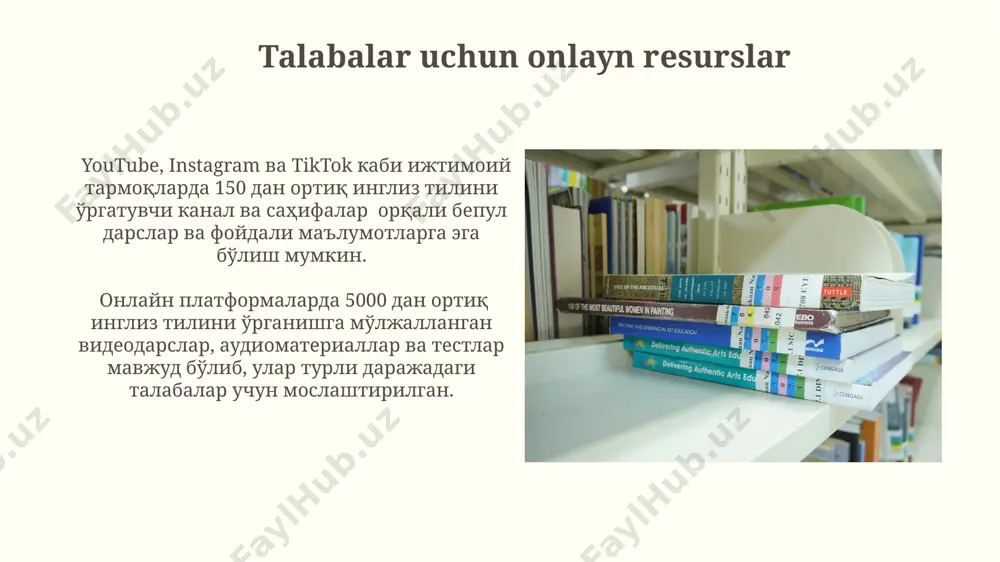 ingliz tilini o'qitishga oid onlayn ta'lim resurslari - Page 5