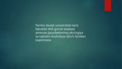 jahon sog`liqni saqlash kulliyati — PPTX