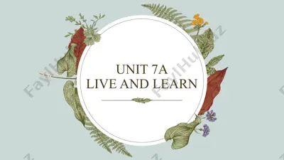 live and learn — PPTX