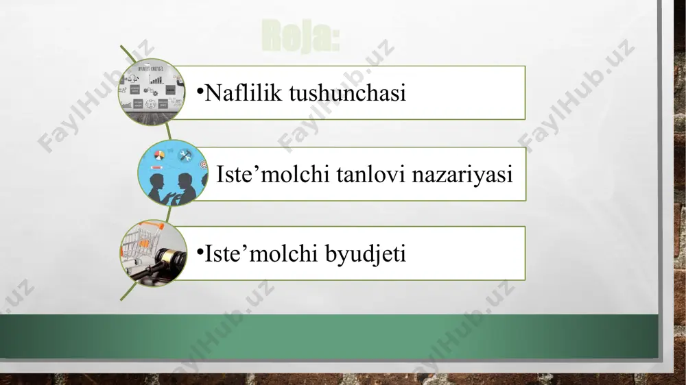 idiga qarab ehtiyojni qondira olishidir. tovarning naf keltirishi qanchalik yuqori boʻlsa, shunchalik narxning qiymatdan uzilishi ham yuz beradi. ammo bunday hol kam uchraydi, chunki tovarlar gʻoyat koʻp boʻlganidan ayrim tovarlar nafliligi oʻta yuqori boʻlmaydi, oʻrinbosar tovarlardagi n. uni tutib turadi. iste’molchi tanlovi nazariyasi iste’molchi tovarlarning turli to‘plamini xarid qilishda doimo naflilikni maksimallashtirish qoidasiga amal qiladi. bu qoidaning mazmuni quyidagicha bayon etiladi: iste’molchi o‘zining daromadini shunday sarflashi kerakki, daromad to‘liq sarflangan holatda tovarni xarid qilishdan olingan so‘nggi qo‘shilgan naflilikning tovar narxiga nisbati barcha tovarlar uchun bir xil qiymatga ega bo‘lishi lozim. iste'molchi tanlovi nazariyasida uch qoida amal qiladi: 1. iste'molchilar barcha ne`matlarni klassifikatsiya qiladi va bir-biri bilan solishtira oladi.ya`ni, ular bozorda mustaqil va xech kimga bog`liq emas. 2. iste'molchi xohishi tranzitivdir (o`zgaruvchan). agar iste`molchi a majmuani b ga nisbatan ko`proq xoxlasa va b majmuani c majmuadan ko`ra ko`proq xoxlasa, unda u a majmuani c majmuaga nisbatan ko`proq xoxlagan bo`ladi, ya`ni: a …