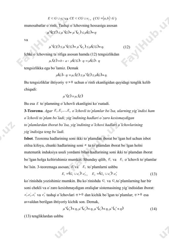 o'lchоvli to`plamlar haqidagi tеоrеmalar - Page 5