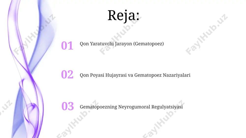 si va sito genetik tahlillar kabi usullar orqali amalga oshiriladi, bu esa davolash strategiyasini aniqlashga yordam beradi. trombopoez trombotsitlarning ishlab chiqarilishi, trombopoez, asosan jigarda va suyak ko'migida sodir bo'ladi va bu jarayonni tartibga soluvchi asosiy sitokin trombopoetin (tpo) hisoblanadi, uning qon plazmasidagi konsentratsiyasi 50-100 ng/ml ni tashkil etadi. trombopoezning buzilishi trombotsitopeniya (qon trombotsitlari sonining kamayishi) yoki trombotsitoz (qon trombotsitlari sonining ortishi) kabi kasalliklarga olib kelishi mumkin va bu buzilishlarni davolashda tpo retseptorlari antagonisti yoki agonistlari qo'llanilishi mumkin. trombopoez jarayonida megakaryotsitlarning bo'linishi va differentsiatsiyasi orqali 1 ta megakaryotsitdan taxminan 2000-7000 ta trombotsit hosil bo'ladi, bu jarayonda cd41 va cd61 kabi hujayra yuzasidagi oqsillar muhim rol o'ynaydi. monotsitopoez monotsitlarning qon oqimiga chiqishi va to'qimalarga migratsiyasi monotsitopoezning yakuniy bosqichi hisoblanib, ularning umr ko'rish muddati 1-3 kunni tashkil etadi. monotsitlarning yetilish jarayoni (monotsitopoez) suyak ko'migida sodir bo'lib, 5-7 kun davom etadi va cd14+ hujayralarining paydo bo'lishi bilan yakunlanadi. monotsitopoezda progenitor hujayralar (cfu-gm) koloniya hosil …