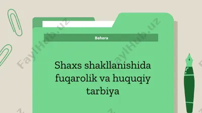 fuqarolik va huquqiy tarbiya — PPTX