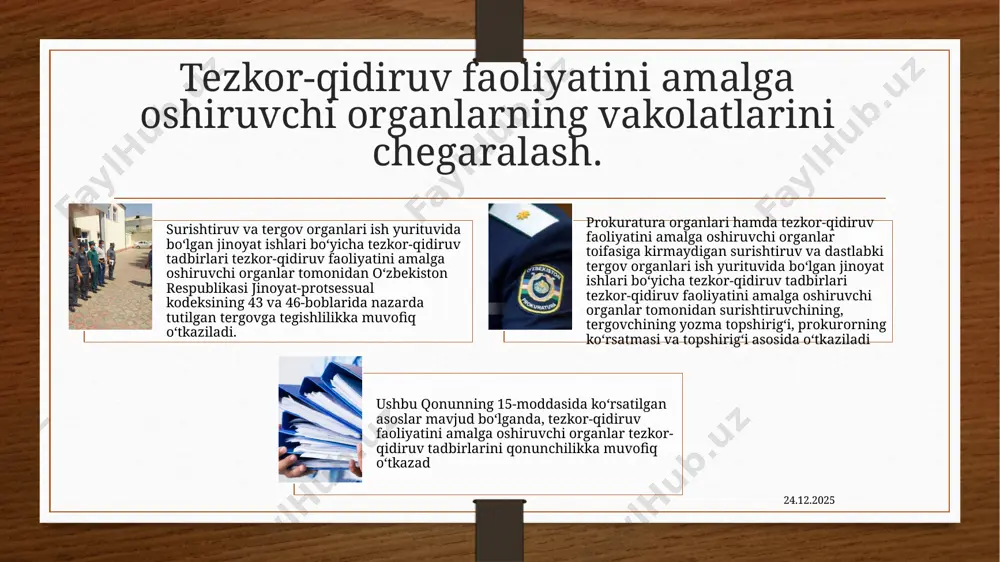 tezkor-qidiruv faoliyati fanidan slayd - Page 5