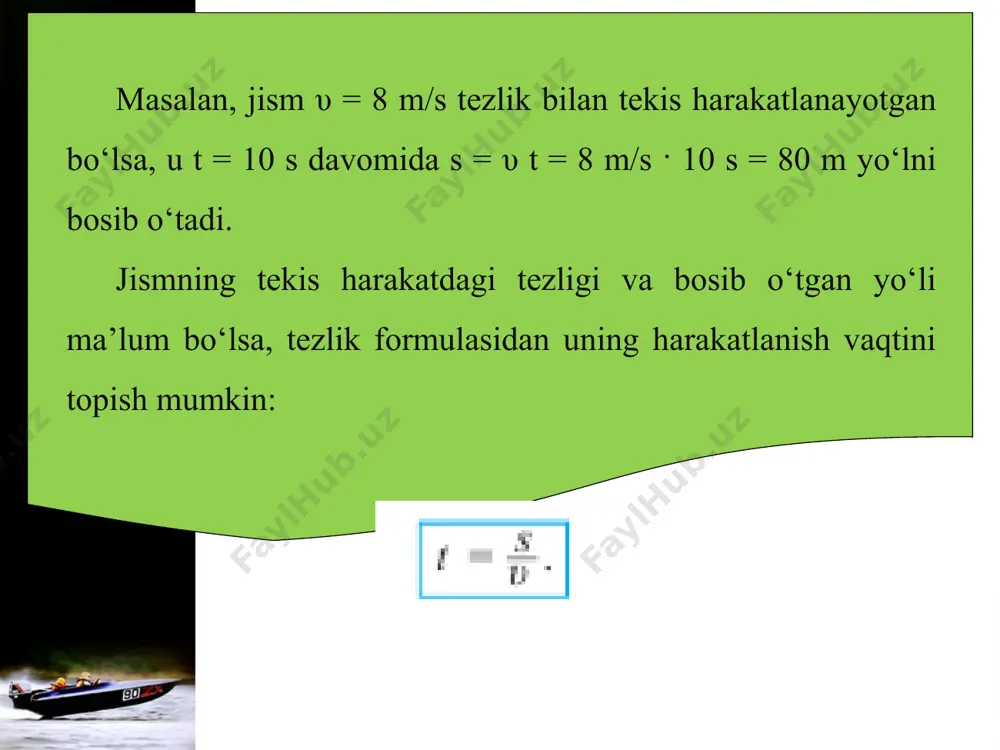 to‘g‘ri chiziqli tekis harakatning grafik tasviri 7-sinf - Page 3