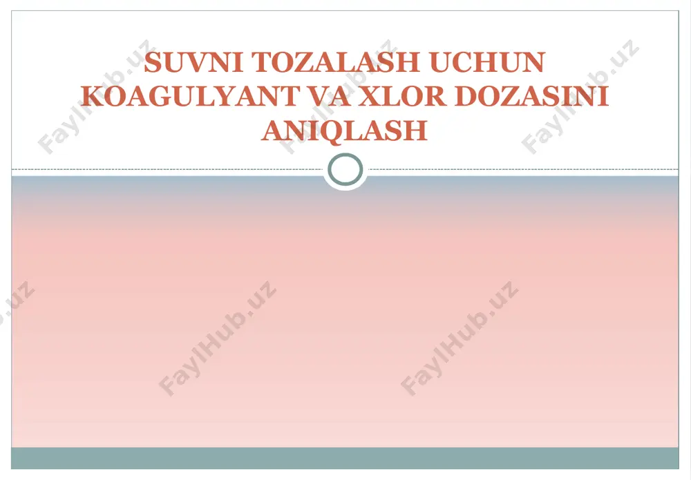 koagulyant va xlor dozasi aniqlash - Page 2