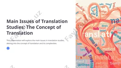 main issues of translation studies: the concept of translation — PPTX