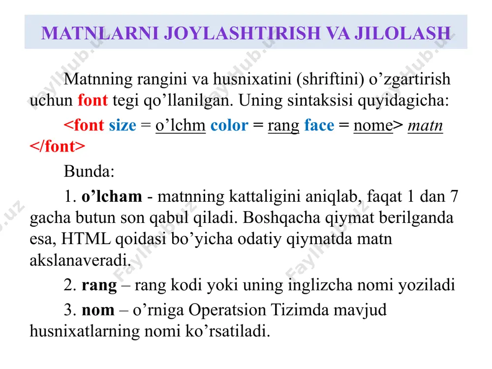 html teglari yordamida web sahifa dizayn berish - Page 5
