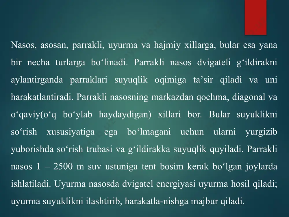 nasosni “tkr – d” tizimini hisoblash - Page 5