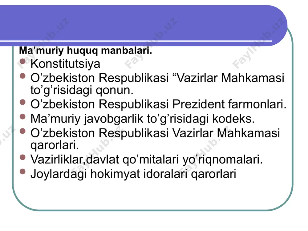 archa huquqiy munosabatlar singari, davlatning ta'sir choralari bilan ta'minlanadi. ular turli-tuman bo`lib, faqatgina majburlov choralari bilan chegaralanmaydi. ijro hokimiyati organlari faoliyatida vujudga keladigan aksariyat ma'muriy-protsessual munosabatlarni amalga oshirishda davlatning majburlov choralarini qo`llash zaruriyati mavjud emas. image2.jpeg image3.jpeg image1.png