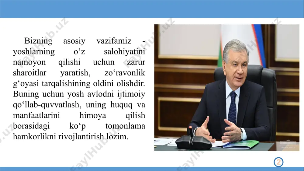 chilarni turli jamoaviy vazifalar, rolli o‘yinlar va muammolarni hal qilish usullari orqali rivojlantirish. 1 mavzuga oid me’yoriy huquqiy hujjatlar 6 o`zbekiston respublikasi maktabgacha va maktab ta`limi vazirining 2023- yil 31-avgustdagi “umumiy o`rta ta`lim muassasasining takomillashtirilgan namunaviy odob axloq qoidalarini tasdiqlash” to`g`risidagi 282-sonli buyrug`i o‘zbekiston respublikasi prezidentining 2018- yil 14-avgustdagi «yoshlarni ma`naviy-axloqiy va jismoniy barkamol etib tarbiyalash, ularga ta`lim - tarbiya berish tizimini, sifat jihatidan yangi bosqichga ko`tarish chora-tadbirlari to‘g‘risida»gi pq-3907-sonli qarori mavzuga oid adabiyotlar 7 abdulla avloniy “ turkiy guliston yoxud axloq” yoshlar nashriyoti uyi, toshkent-2018 6-24 betlar x.ibragimov m.quronov “umumiy pedagogika” yoshlar nashriyoti uyi toshkent-2020 1-bob, 13-mavzu, 186-199-betlar shukur po`latov. “ta`lim menejmenti yohud ta`lim tashkilotini ilmiy metodik boshqarishga innovatsion yondahuv” 8-bob, 1-mavzu, 530-545-bet mavzu yuzasidan xorijiy tajribalarning o‘rganilganligi 8 yaponiya ta’lim tizimi o‘quvchilarda intizom, jamoaviy hamkorlik va milliy qadriyatlarga hurmat hissini shakllantirishga katta e’tibor qaratadi. buyuk britaniyada o‘quvchilarga fuqarolik va axloqiy ta’lim berish, ularni turli ko‘ngillilik harakatlariga jalb etish …