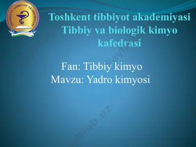 yadro kimyosi — PPTX