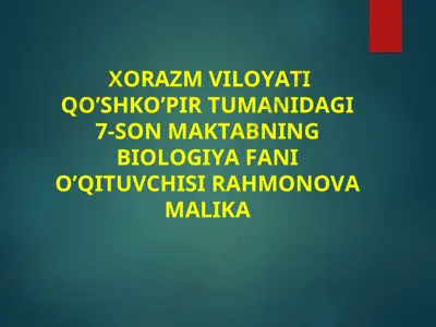 qovoqdoshlar oilasi o'qitish materiali — PPT