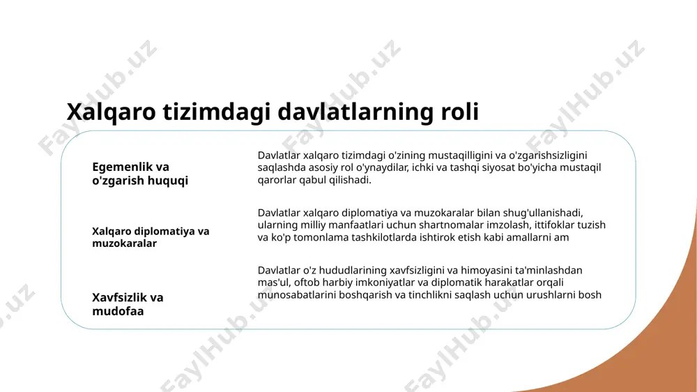 amlakatlar o'rtasida madaniy festival va hamkorlik san'at va musiqa loyihalari kiritiladi. madaniy munosabatlar munosabatlar, muzokaralar va hamkorlikni rivojlantiradi, millatlar o'rtasidagi madaniy farqlarni qoplash va ishonchni qurishga yordam beradi. xalqaro siyosatda ekologik muammolar 1 o'zgaruvchanlik iklimi iklim o'zgarishi global siyosatda urg'uli muhit muammolari, ko'tarilayotgan dengiz sathlari, extrem havo hodisalari va kasallik gaz emissiyalarini kamaytirish uchun xalqaro hamkorlik zarurati bilan bog'liqdir. 2 biodiversitet yo'qotilishi biodivеrsitеtning yo'qotilishi, yomonlashtirish, ovqatlanish va atrof-muhitga zararli moddalarning ommaviy ishlatilishi kabi odamlar faoliyati tufayli, jahon siyosatida kritik muammoga a 3 manba qimmati emaslik osonlashtirilgan suv, energiya va muzlatiladigan yerlar kabi tabiiy boyliklar katta davlatlar o'rtasida munosabatlar va tansiqni olib kelganligi, bu esa global siyosatda muhim muammoga aylanib chiqishiga olib kelgan xalqaro munosabatlar sohasidagi yangi tendensiyalar 1 ko'p tomonli tartibga o'tish xalqaro tizim, unipolyarlikdan uzoqroq o'tib, xitoy va hindiston kabi chiqish quvvatlari g'amxo'rlikda g'arbning gelenjik hukmdorligiga qarshi kurashmoqda. 2 davlatdan tashqari tashkilotlarning o'sishi no-davlat tashkilotlari, masalan, ko'p millatli korporatsiyalar …